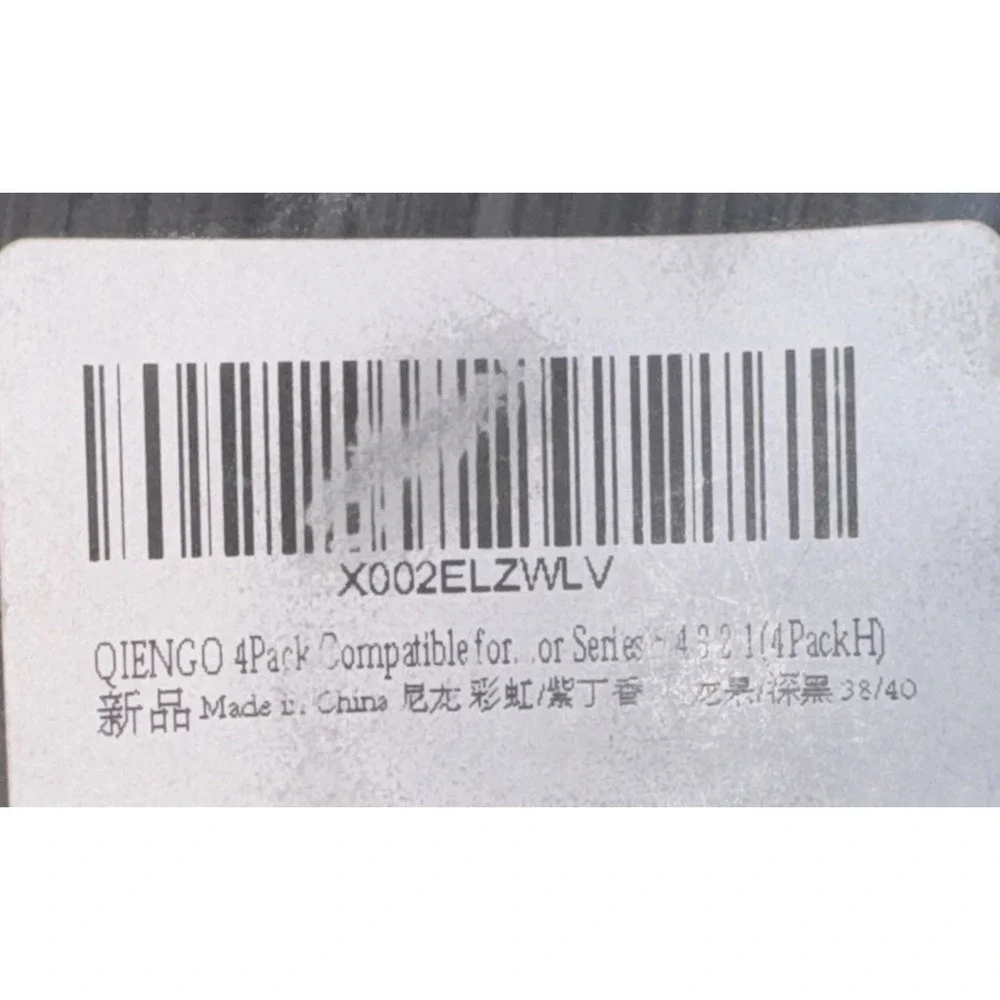 4 Replacement Band Apple Watch Series 1-4 38/40mm Pink Purple‎ Black Rainbow